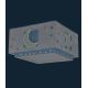 Dalber 63236T - Plafondlamp voor Kinderen MOONLIGHT 2xE27/60W/230V blauw