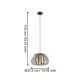 Eglo - Hanglamp aan koord 1xE27/40W/230V d. 37,5 cm