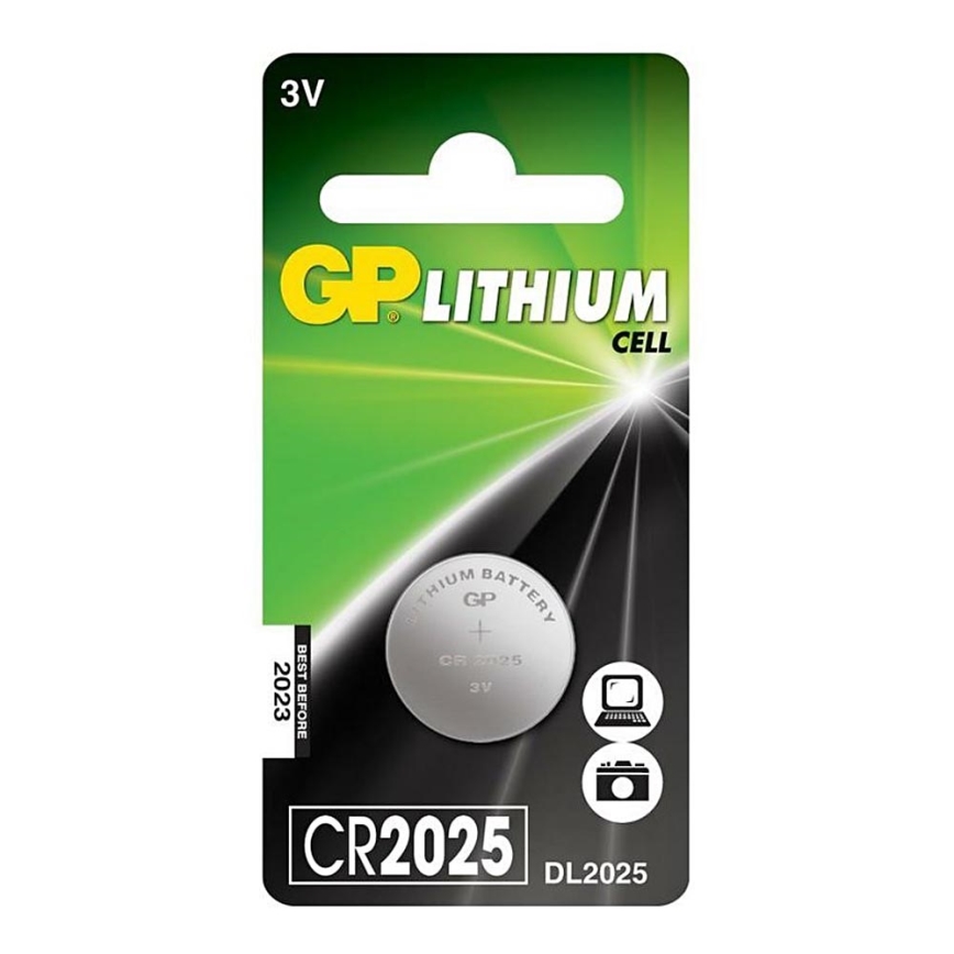 1 x lithium knoopbatterij CR2025 GP 3V / 170mAh