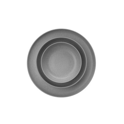 12-delige serviesset, grijs/porselein