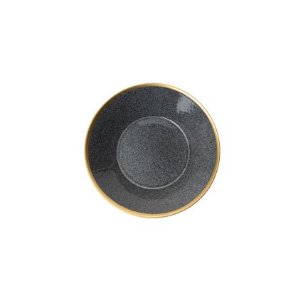 16-delige serviesset antraciet/goud/porselein