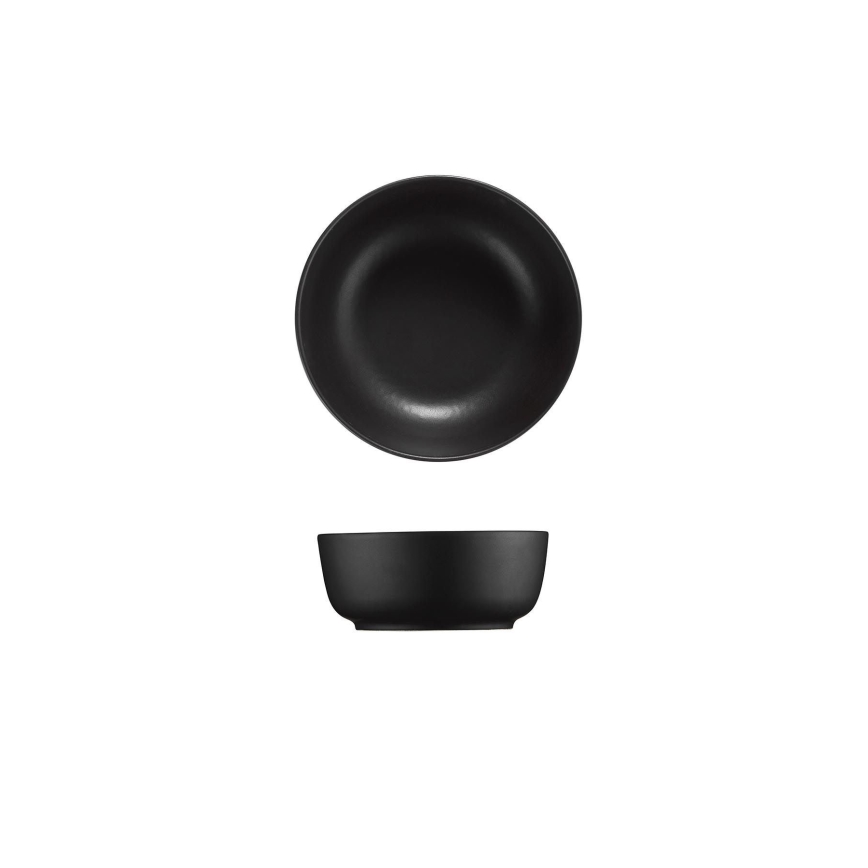 16-delige serviesset in zwart porselein