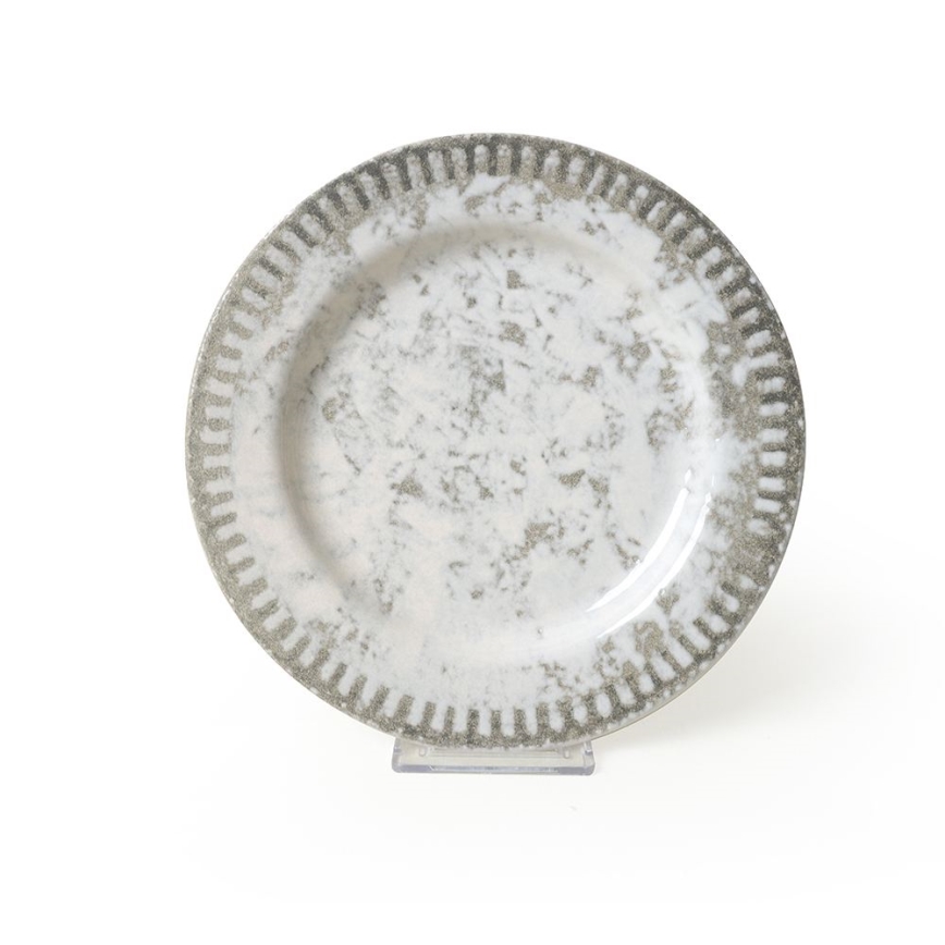 18-delig servies, grijs/keramiek