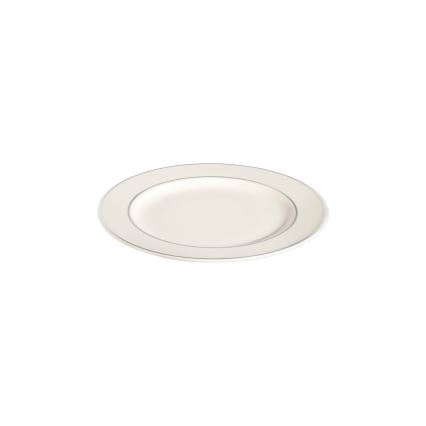 18-delig serviesset crème/zilver/porselein