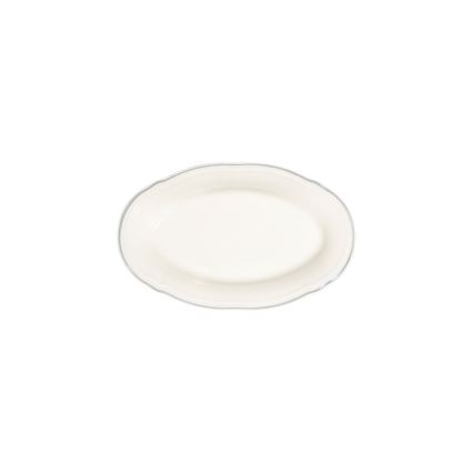 18-delige eettafelset, crème/zilver, porselein