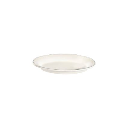 18-delige eettafelset, crème/zilver, porselein