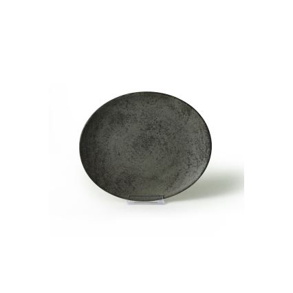 18-delige serviesset antraciet/groen/steengoed