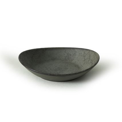 18-delige serviesset antraciet/groen/steengoed