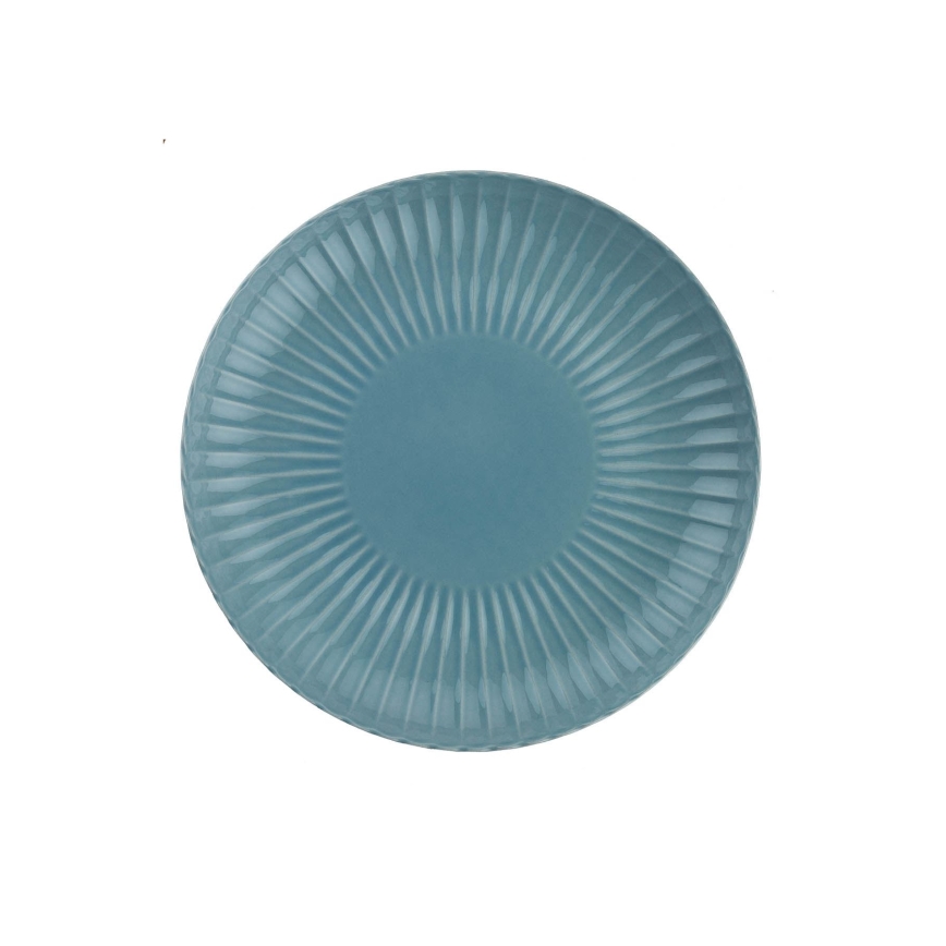 18-delige serviesset, blauw/porselein
