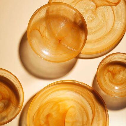 18-delige serviesset oranje/glas