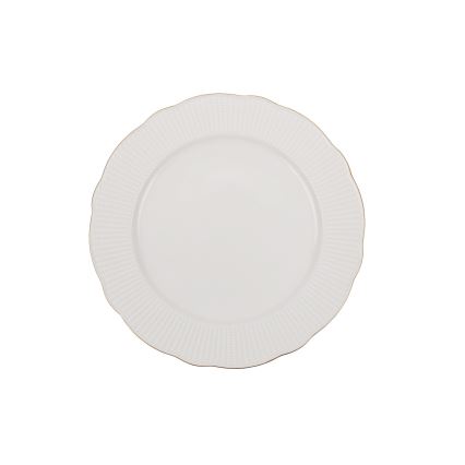 18-delige serviesset, wit/goud, porselein