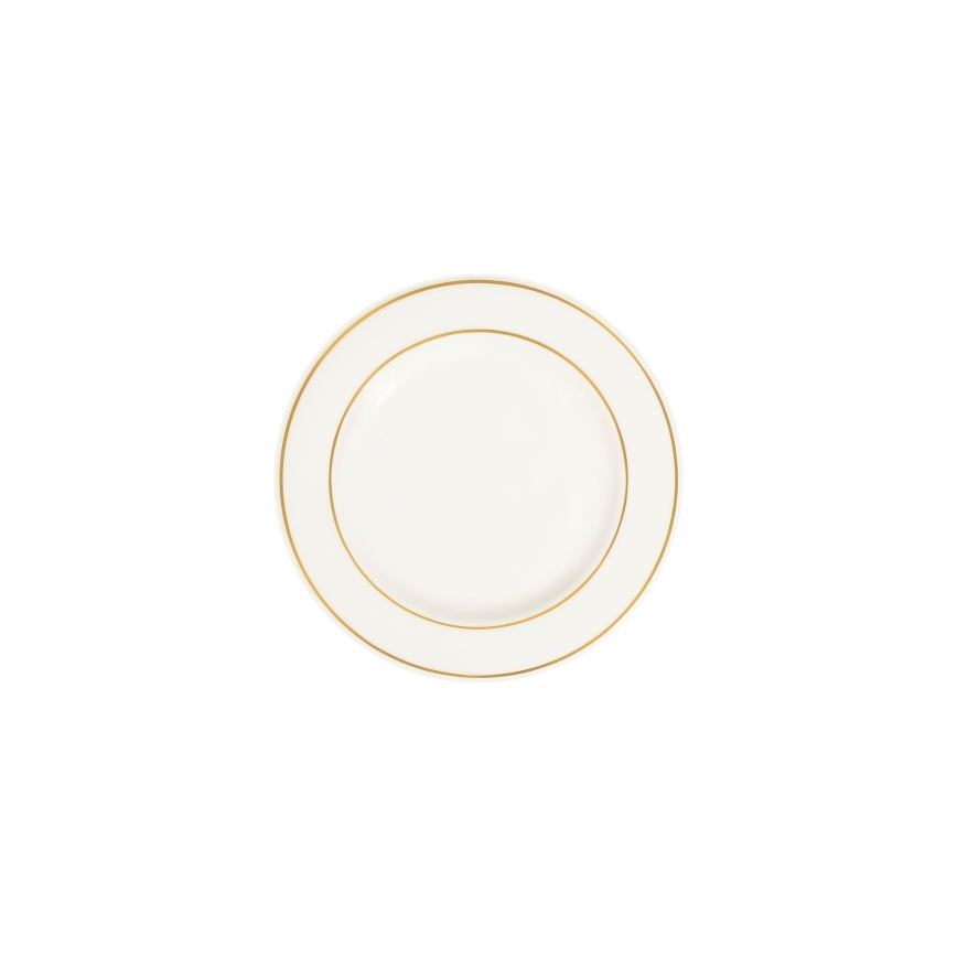 18-delige serviesset wit/goud/porselein