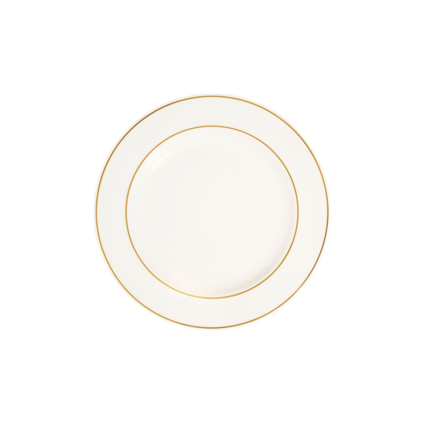 18-delige serviesset wit/goud/porselein