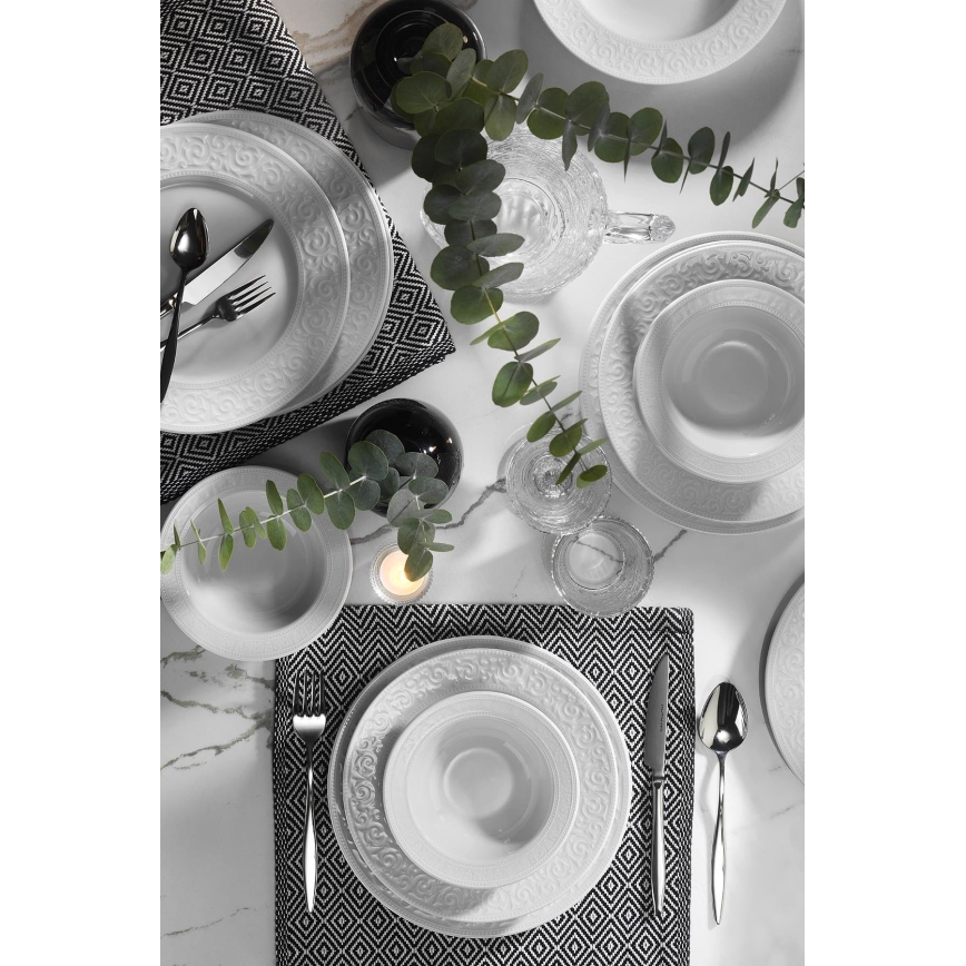 18-delige serviesset wit/porselein