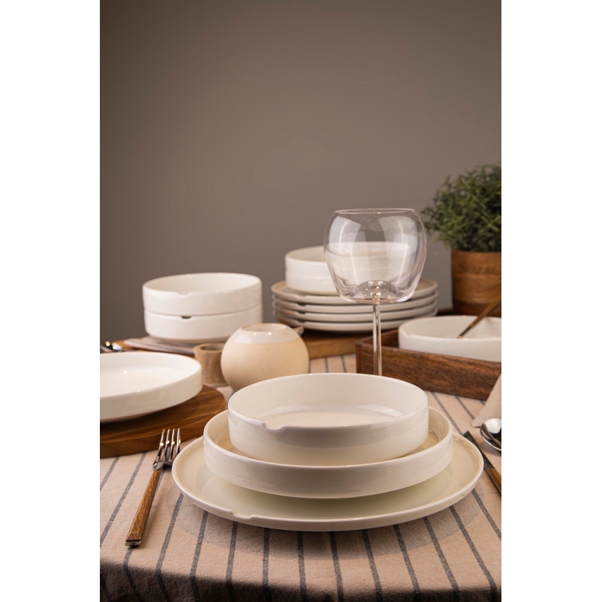 18-delige serviesset wit/porselein