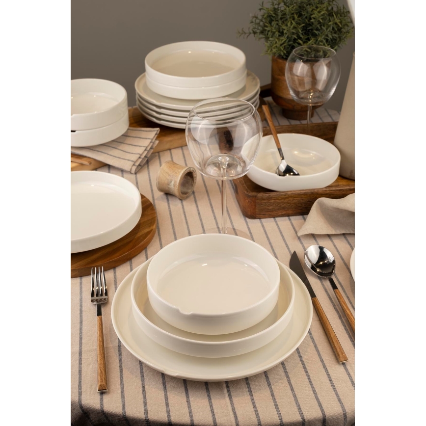 18-delige serviesset wit/porselein