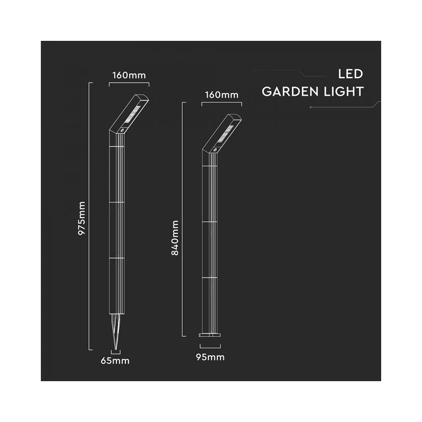 2-in-1 LED-zonnelamp LED/1,5W/3,7V IP65 1500 mAh