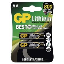 2 st. Lithium batterij AA GP LITHIUM 1,5V