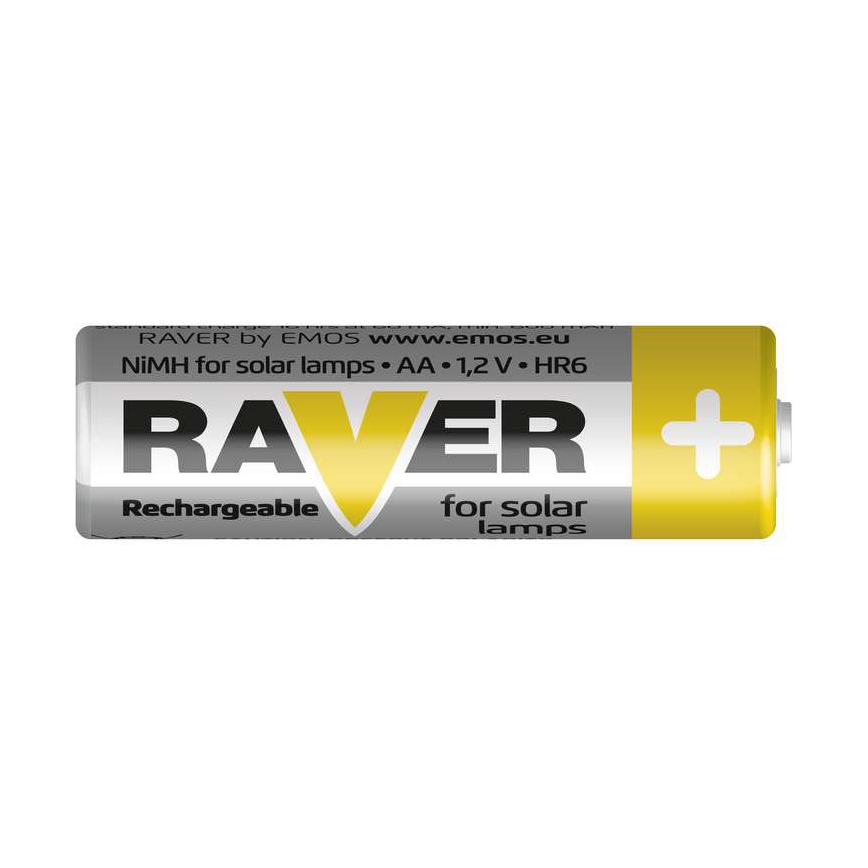 2 st. Oplaadbare batterijen AA RAVER NiMH/1,2V/600 mAh