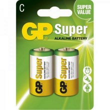 2 stuks GP SUPER Alkaline batterijen LR14 1,5V