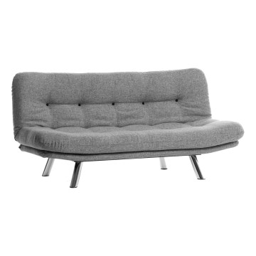 2-zits slaapbank BINA lichtgrijs