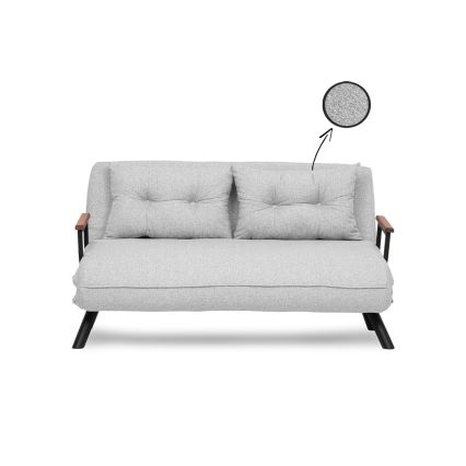2-zits slaapbank QIRA, grijs