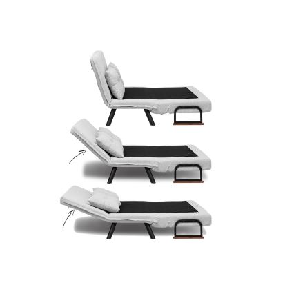 2-zits slaapbank QIRA, grijs