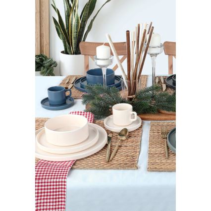 20-delige serviesset, kleurrijk/steengoed