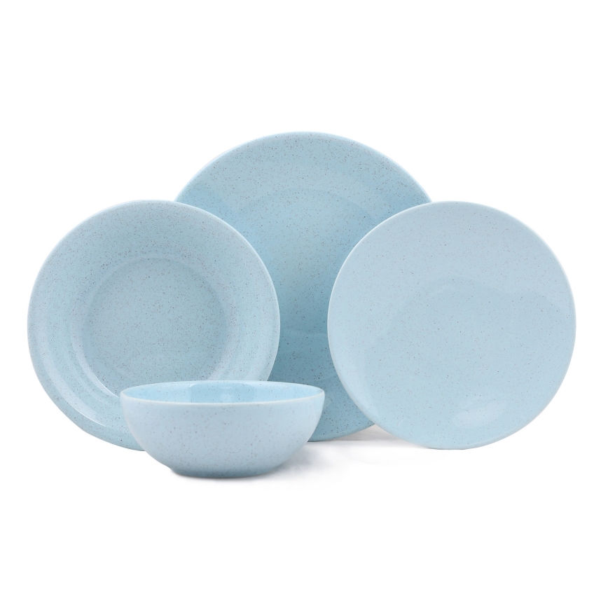 24-delig servies blauw/porselein