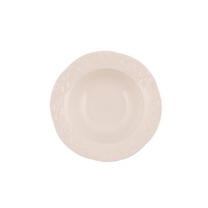 24-delig servies van crèmekleurig porselein
