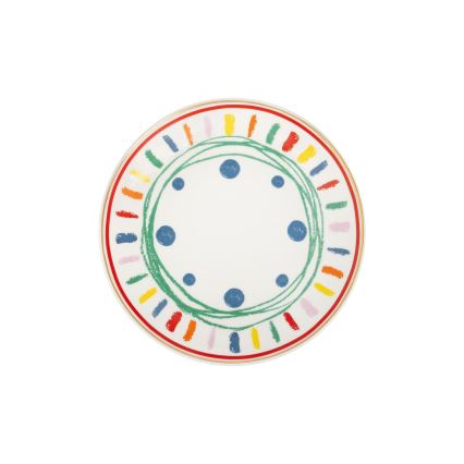 24-delig servies, veelkleurig/porselein