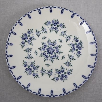 24-delig servies wit/blauw/porselein