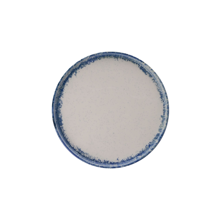 24-delig servies, wit/blauw, porselein