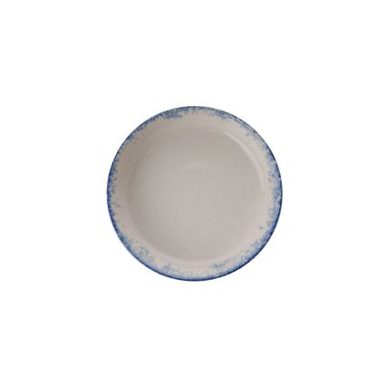 24-delig servies, wit/blauw, porselein