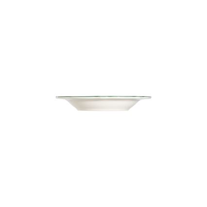 24-delig servies, wit/groen, porselein