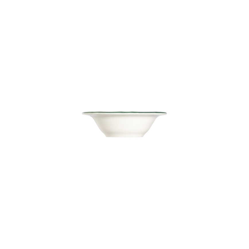 24-delig servies, wit/groen, porselein