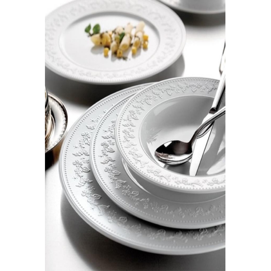 24-delig servies, wit/porselein