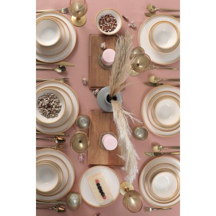 24-delig serviesset beige/keramiek