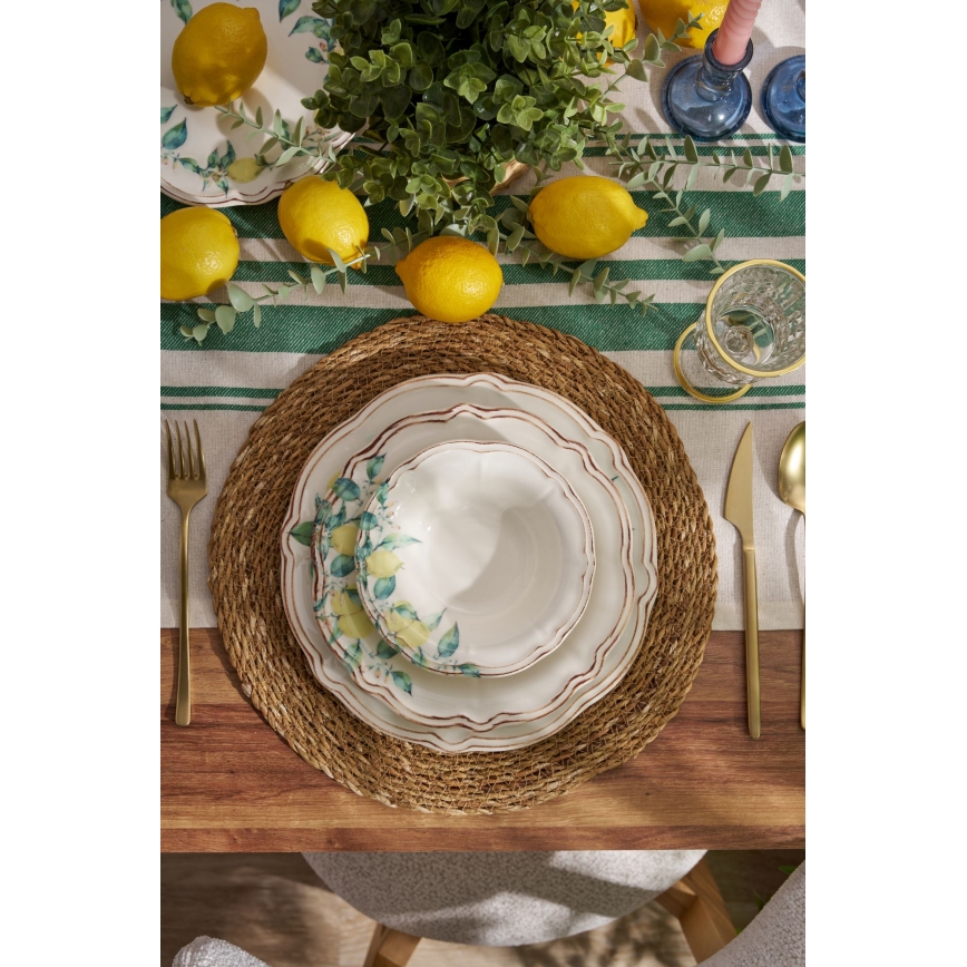 24-delige kleurrijke porseleinen serviesset