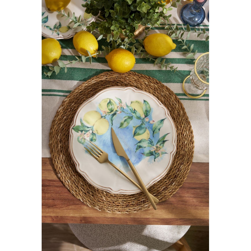 24-delige kleurrijke porseleinen serviesset