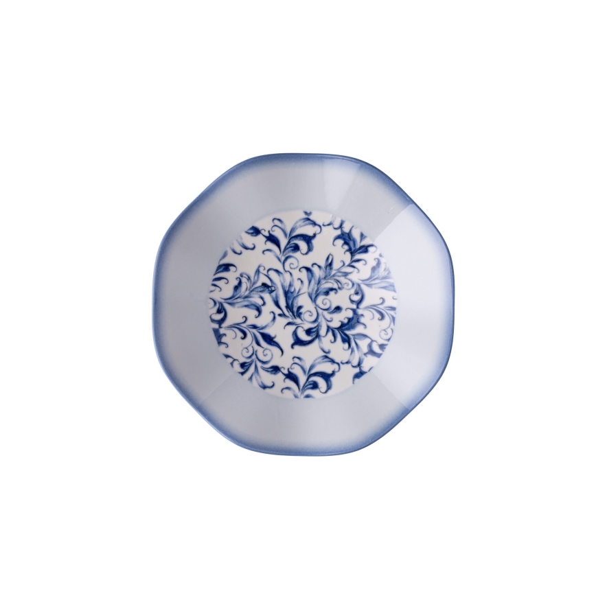 24-delige porseleinen serviesset, blauw