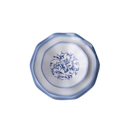 24-delige porseleinen serviesset, blauw