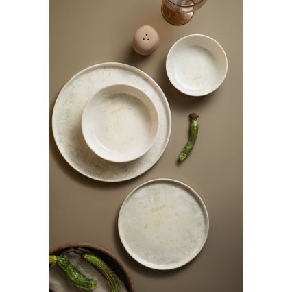 24-delige serviesset beige/porselein