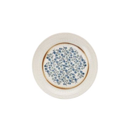 24-delige serviesset, blauw/beige, porselein