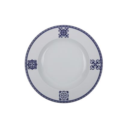 24-delige serviesset, blauw/porselein