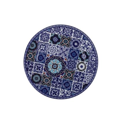 24-delige serviesset, blauw/porselein