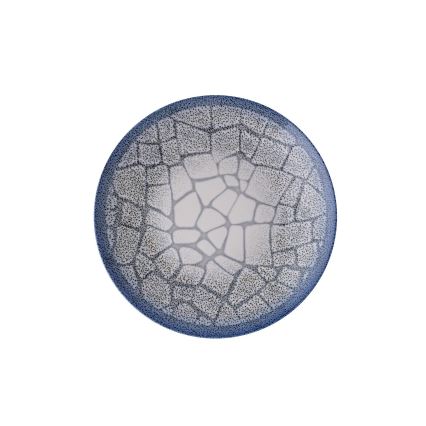 24-delige serviesset, blauw/porselein