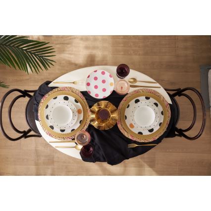 24-delige serviesset, kleurrijk/porselein