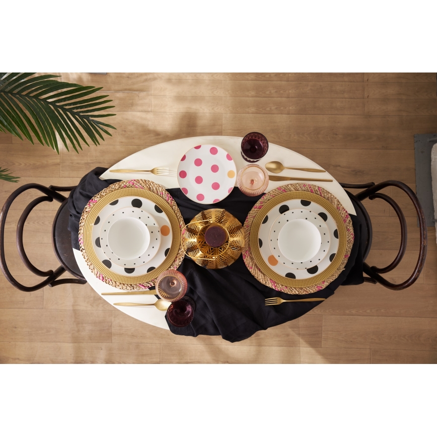 24-delige serviesset, kleurrijk/porselein