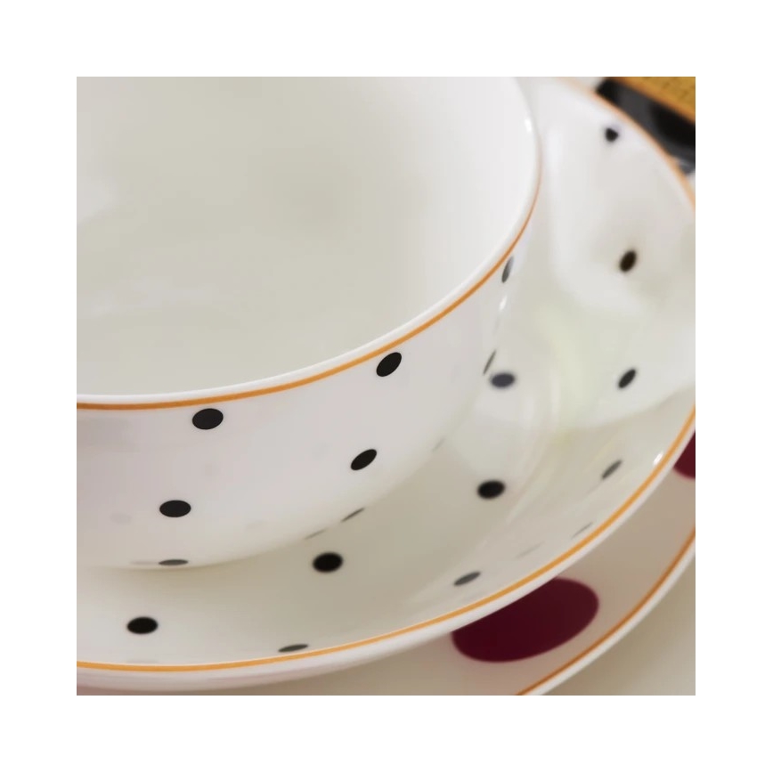 24-delige serviesset, kleurrijk/porselein